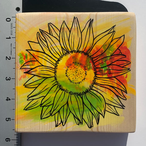 Fall Sunflower Decorative Block