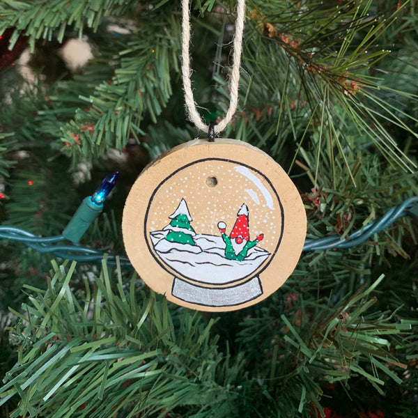 Snow Globe Gnome Ornament